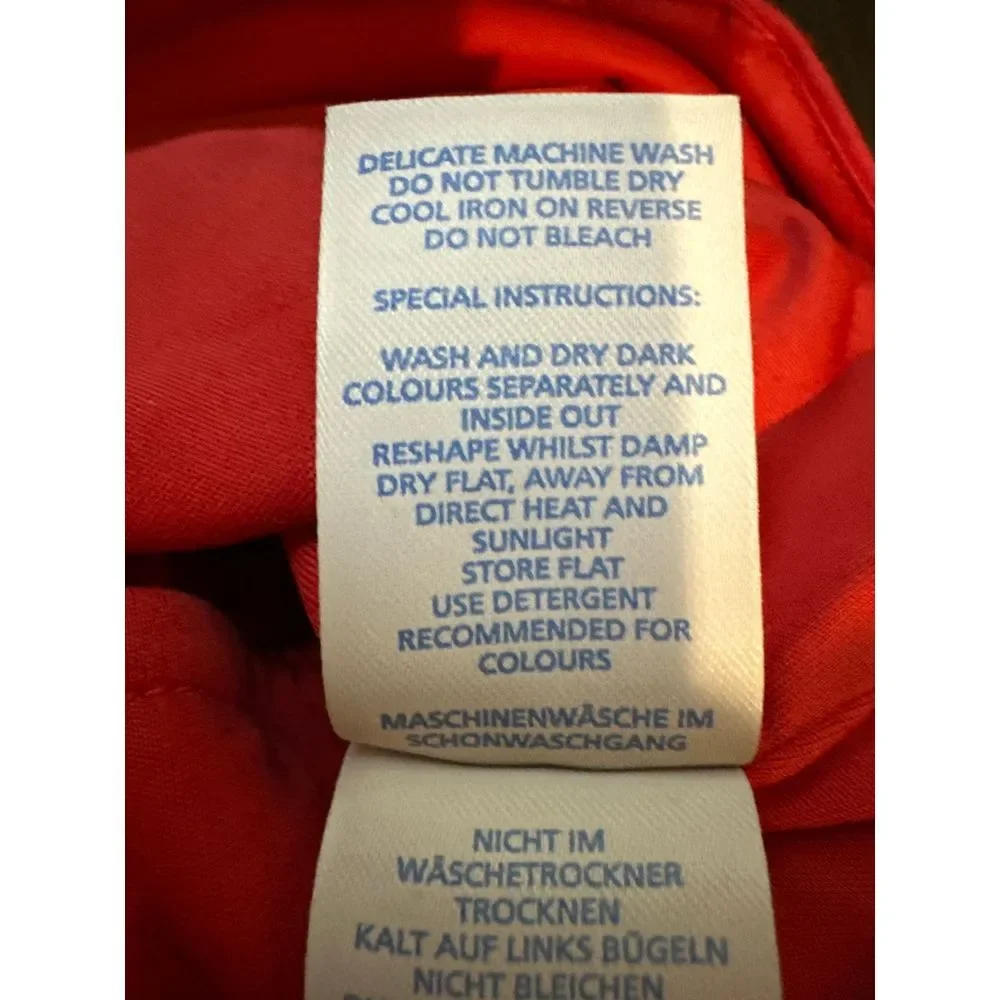 Boden Layer Scalloped Ruffle Dress Mini Women's Size 12L Red Short Sleeve - Picture 6 of 7